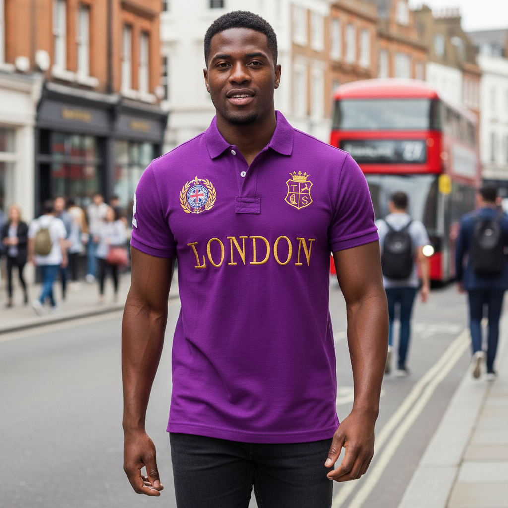 Summer Clothing London - Classic Men's Polo Shirts LONDON Short