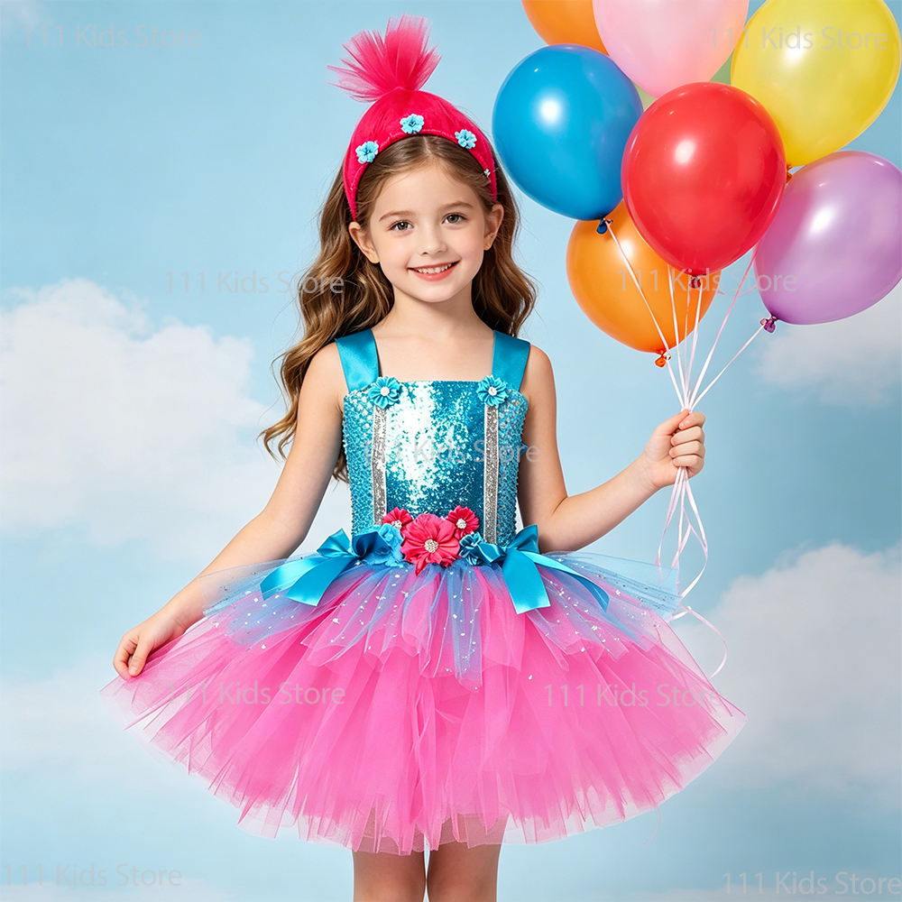 Summer Clothing Set For Girls - Girls Summer Dress Princess Poppy Tutu