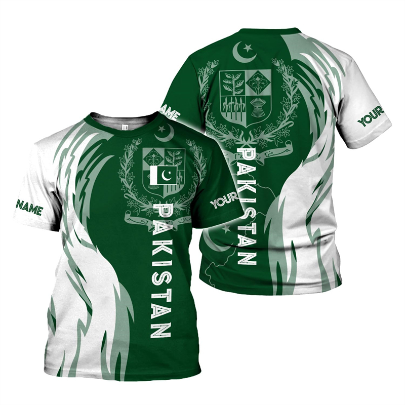 Pakistan Flag 3D Print Men's T - Summer Clothing Pakistan avis et prix