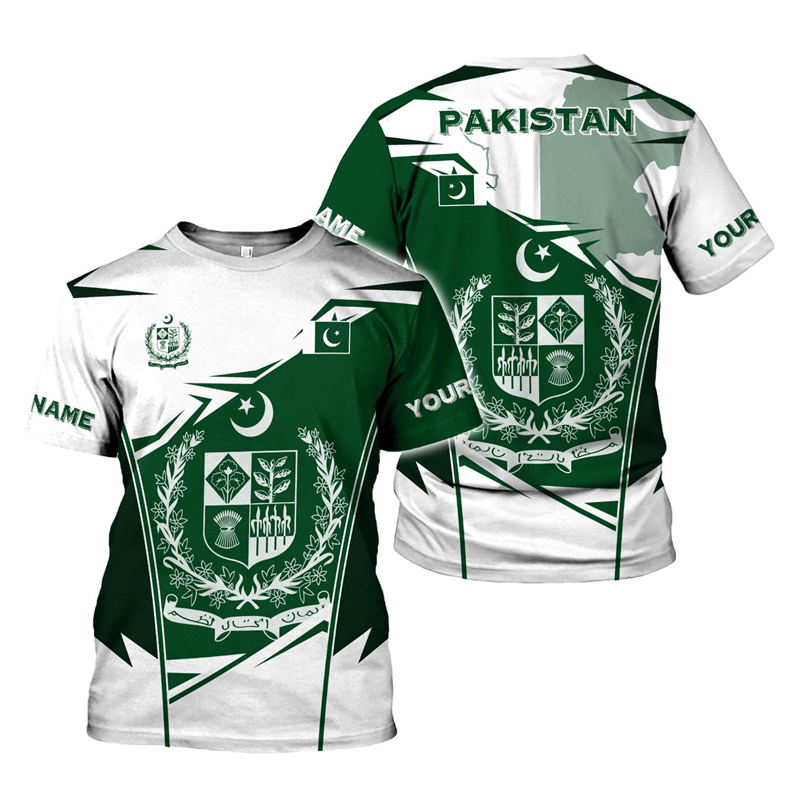 Pakistan Flag 3D Print Men's T - Summer Clothing Pakistan avis et prix