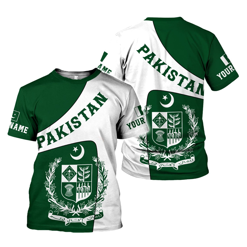 Pakistan Flag 3D Print Men's T - Summer Clothing Pakistan avis et prix
