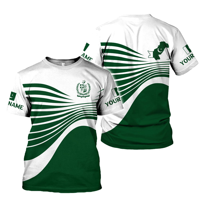 Pakistan Flag 3D Print Men's T - Summer Clothing Pakistan avis et prix