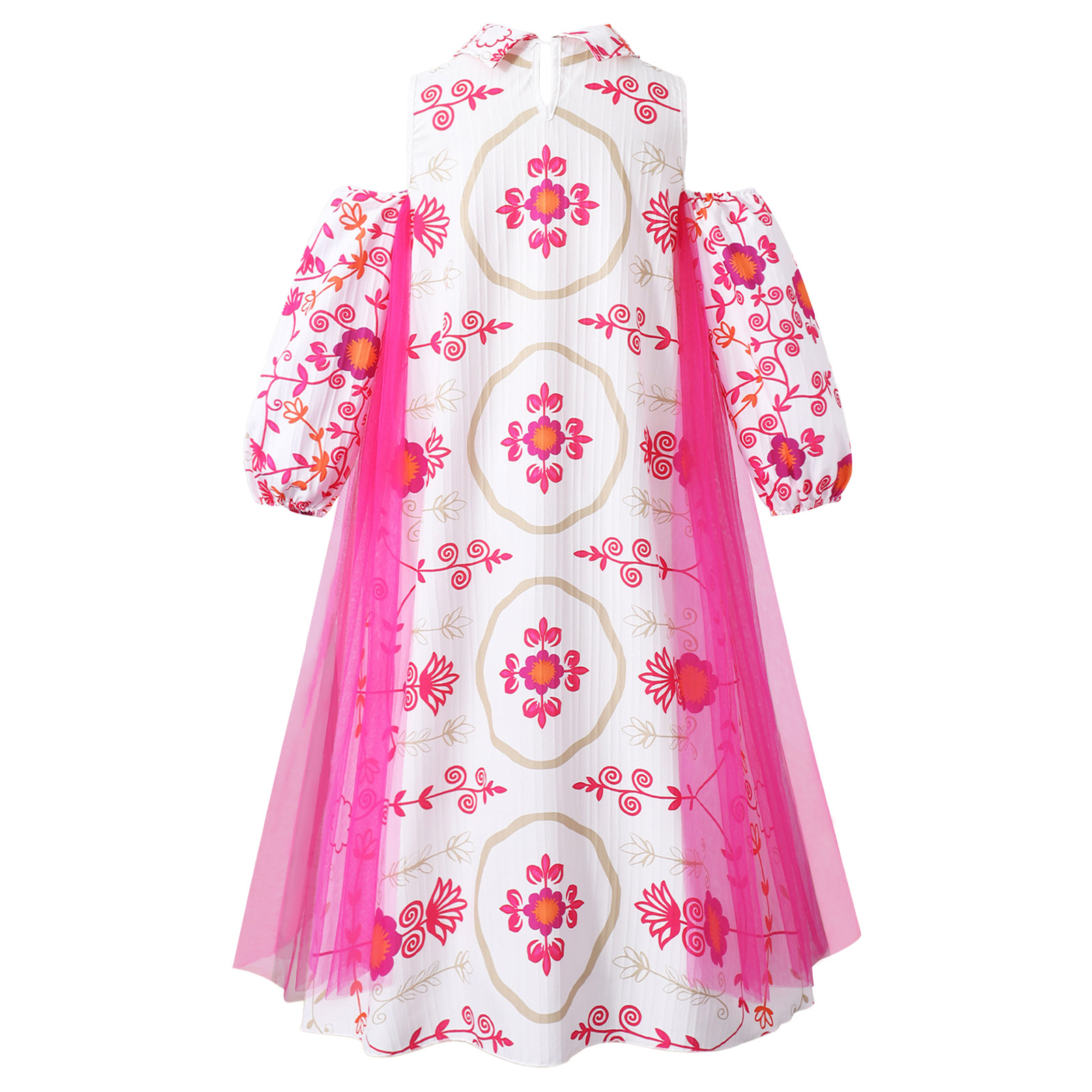 Girl Long Sleeve Mesh Patchwor - Summer Clothing Set For Girls avis et prix