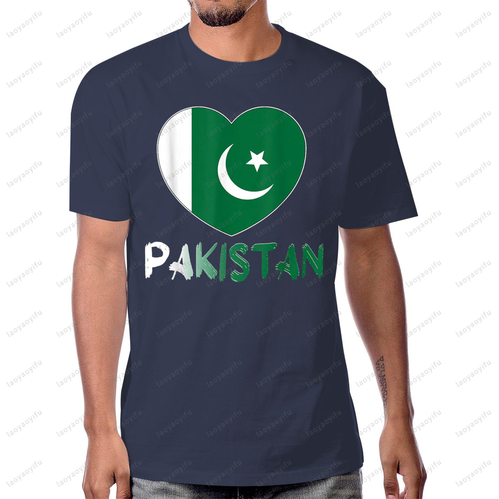 Pakistan Flag Heart Graphic Pr - Summer Clothing Pakistan avis et prix