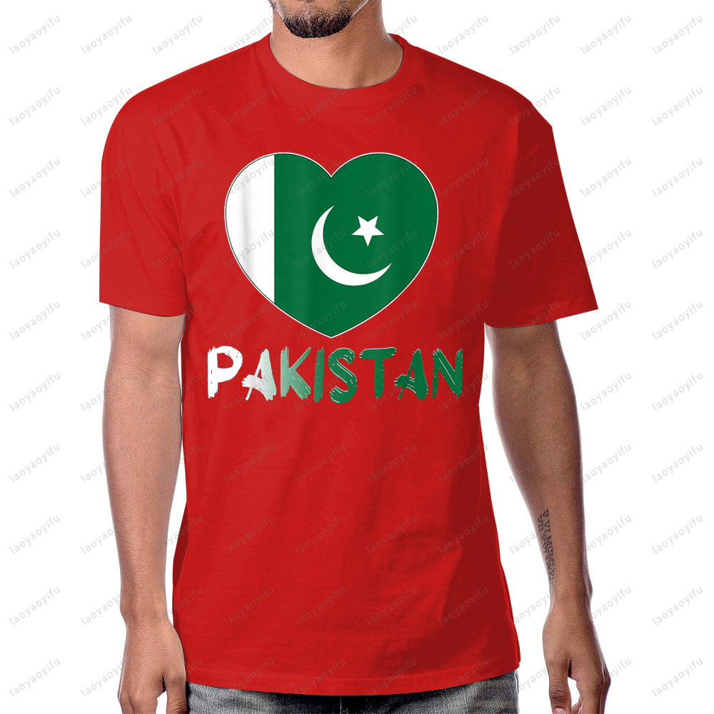 Pakistan Flag Heart Graphic Pr - Summer Clothing Pakistan avis et prix