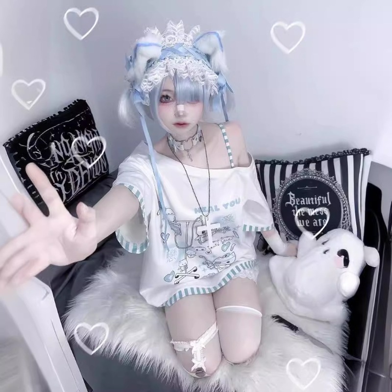Anime Y2k Cartoon Kawaii Cat P - Summer Clothing Japan avis et prix