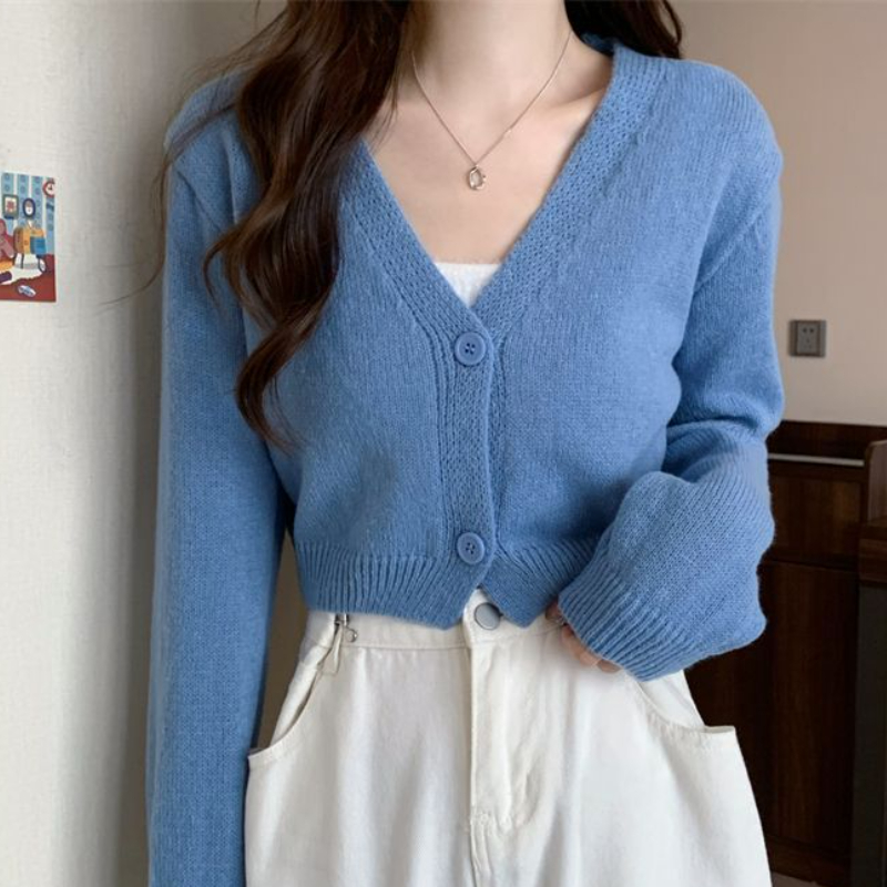 Crop Cardigan Women Slim Autum - Summer Clothing Aesthetic avis et prix