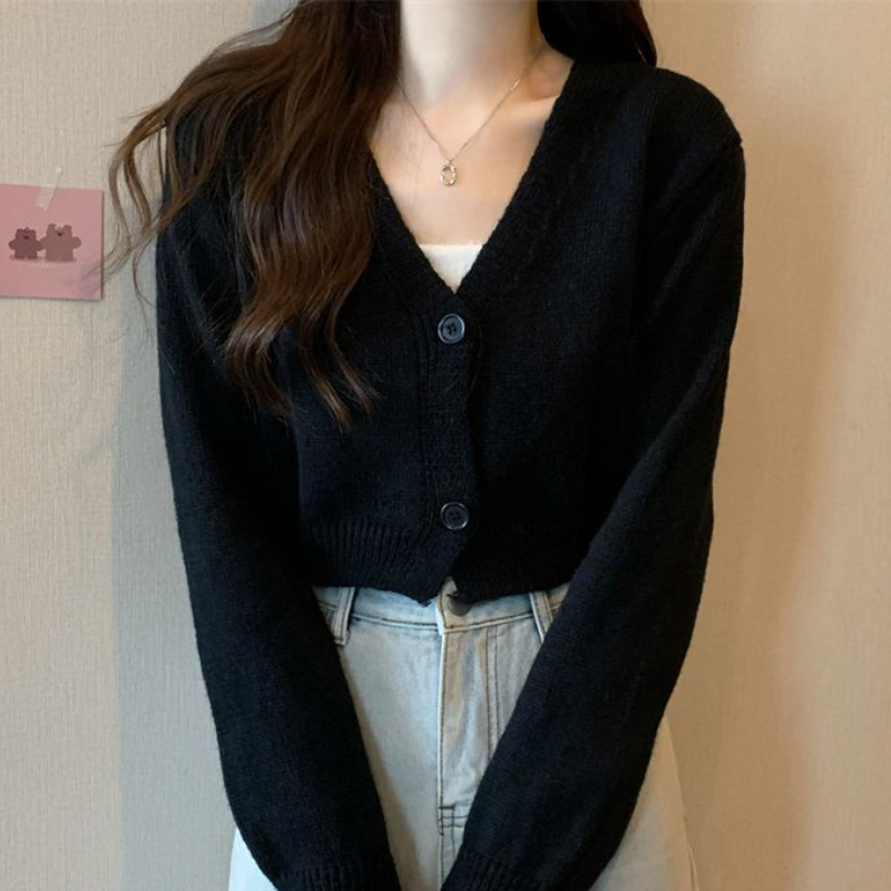 Crop Cardigan Women Slim Autum - Summer Clothing Aesthetic avis et prix