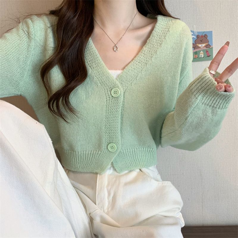 Crop Cardigan Women Slim Autum - Summer Clothing Aesthetic avis et prix