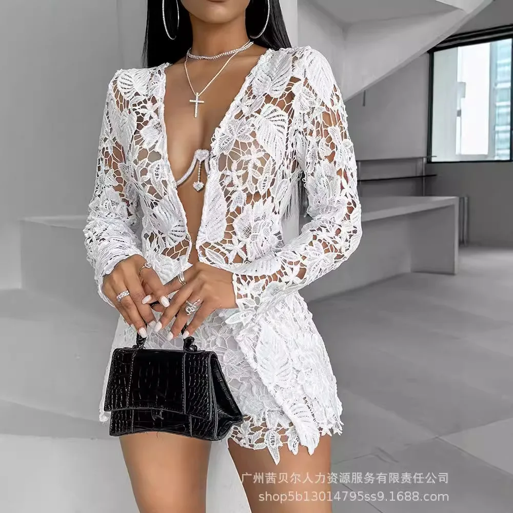 Women Sexy Short Sets Hollow O - Summer Clothing Linen avis et prix