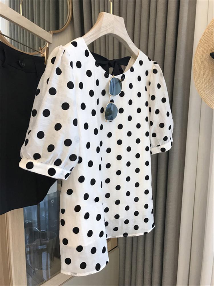 Polka Dot Blouses Women Elegan - Summer Clothing Aesthetic avis et prix