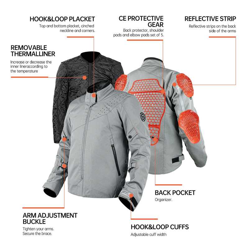 SFK Grey Motorcycle Riding Clo - Summer Knights Clothing avis et prix