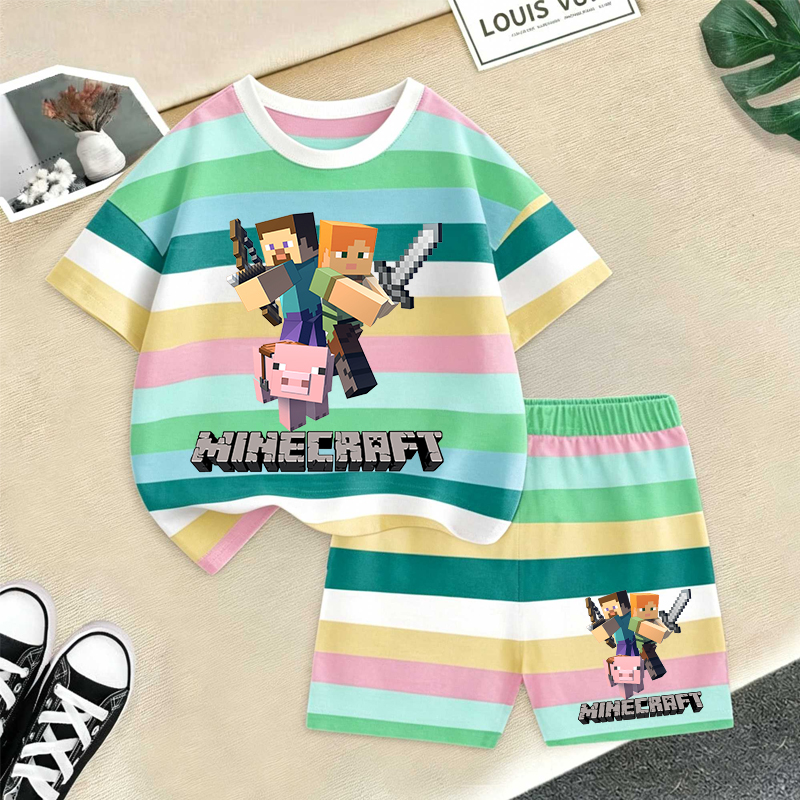 Minecrafted Girl boy Summer T  - Summer Clothing For Baby Boy avis et prix