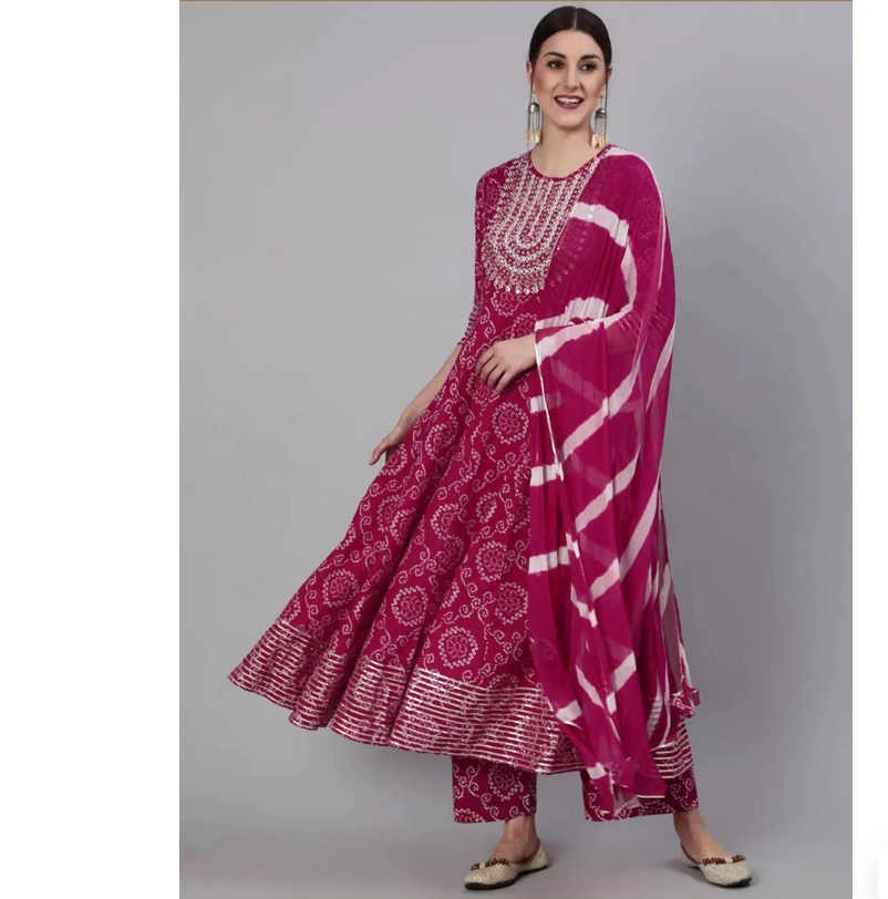 Indian Pure Cotton Rose Red Pr - Summer Clothing Pakistan avis et prix