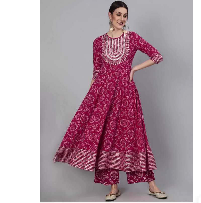 Indian Pure Cotton Rose Red Pr - Summer Clothing Pakistan avis et prix