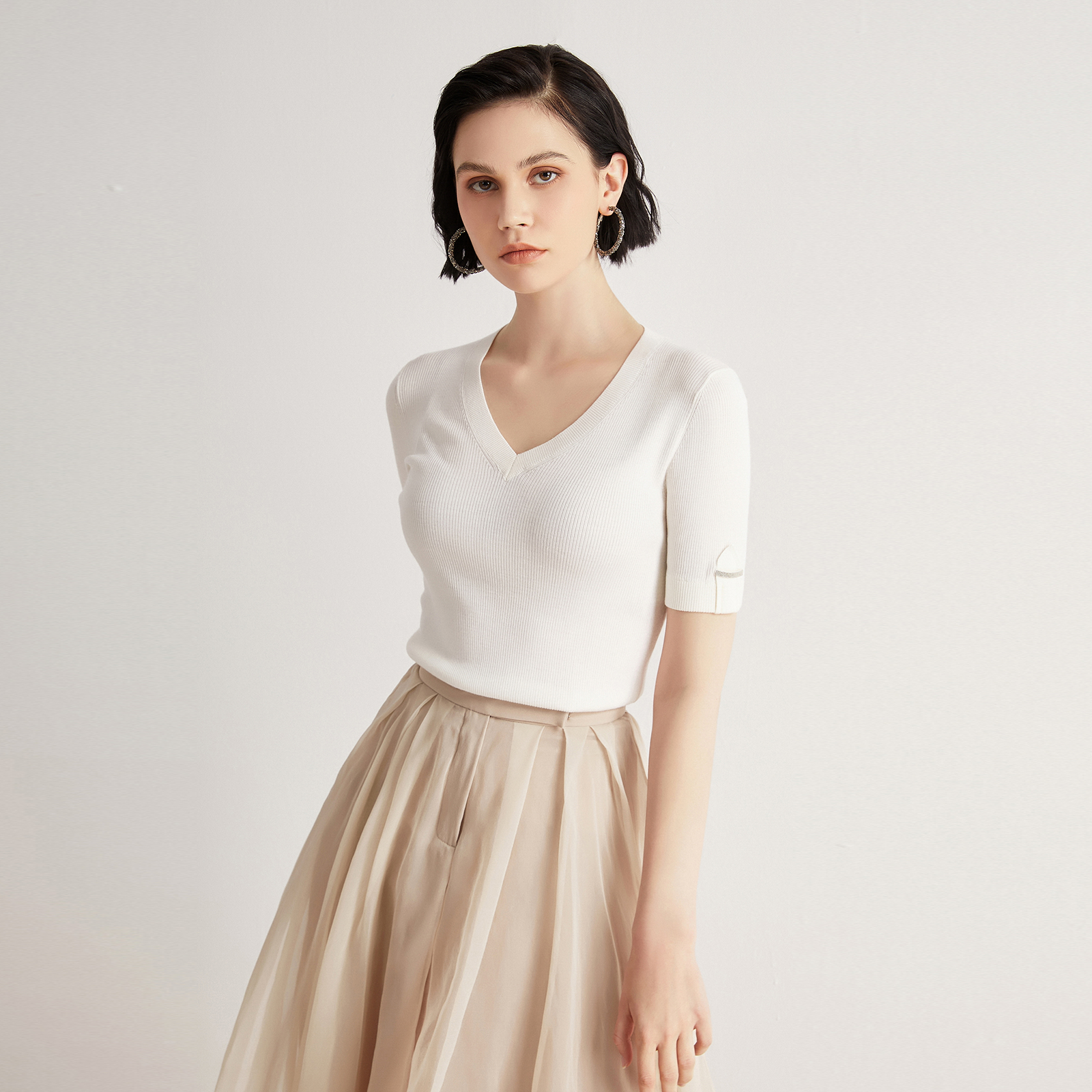 BC-52 V neck Merino Woolen Clo - Summer Clothing Brands For Women avis et prix