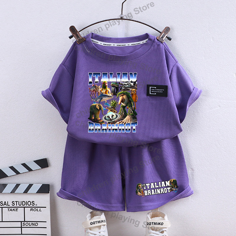 Italian Brainrot Children Hot  - Summer Clothing For Baby Boy avis et prix