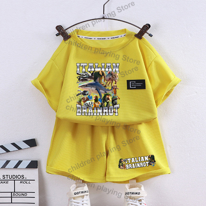Italian Brainrot Children Hot  - Summer Clothing For Baby Boy avis et prix