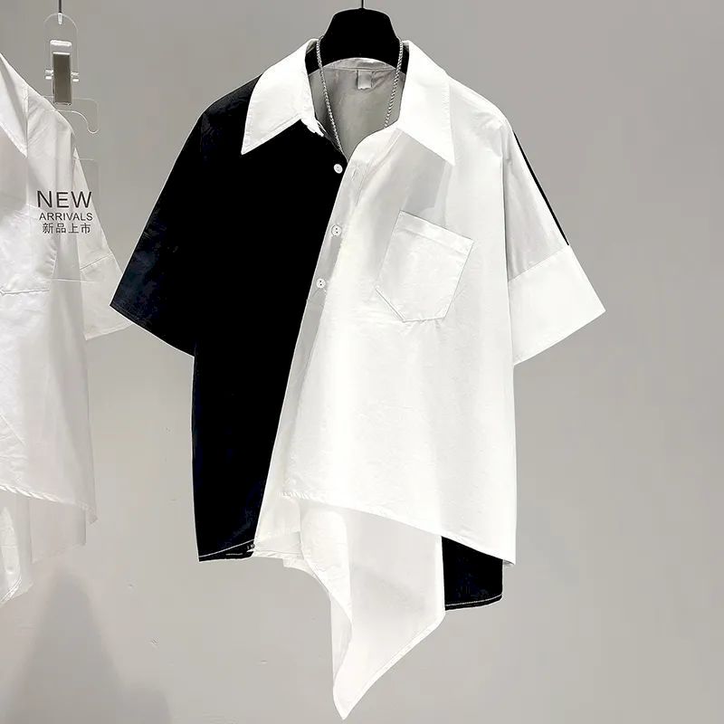 Oversized Shirts Women Patchwo - Summer Clothing Aesthetic avis et prix