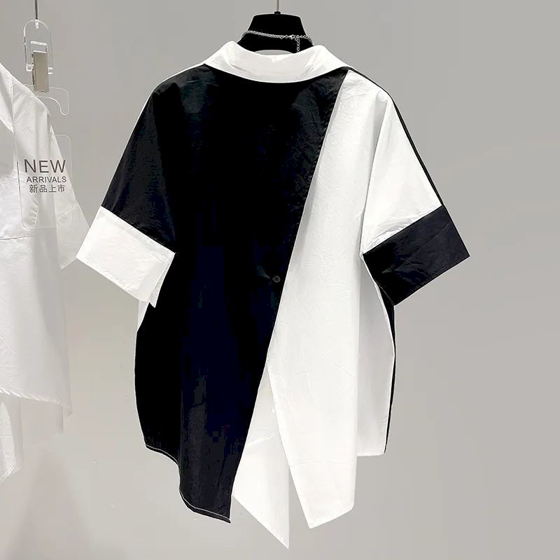 Oversized Shirts Women Patchwo - Summer Clothing Aesthetic avis et prix