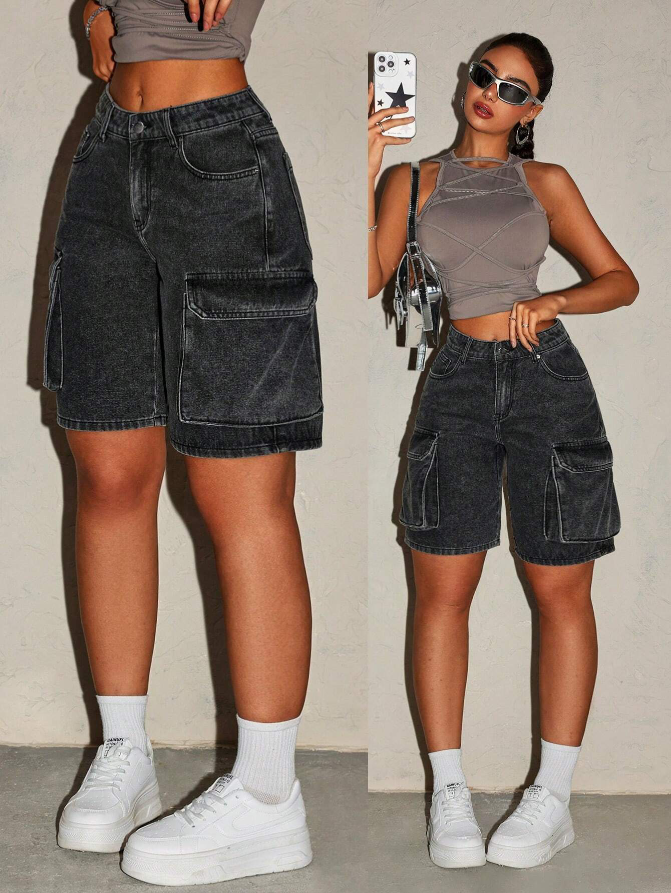 Women's Retro Denim Shorts Fiv - Summer Clothing Vintage avis et prix