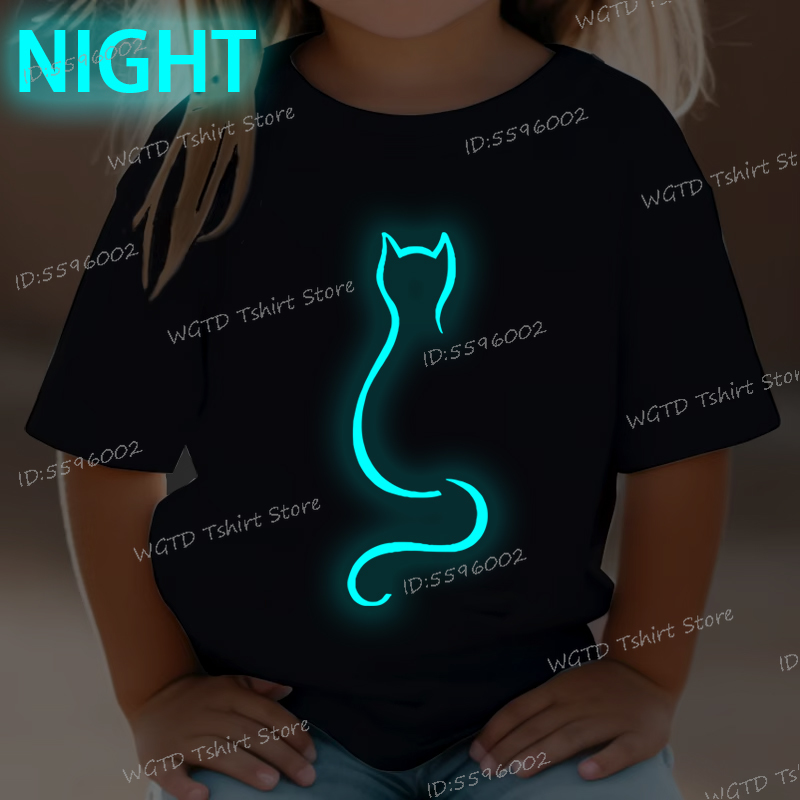 Luminous Cat Line Shirt Design - Summer Clothing For Baby Boy avis et prix