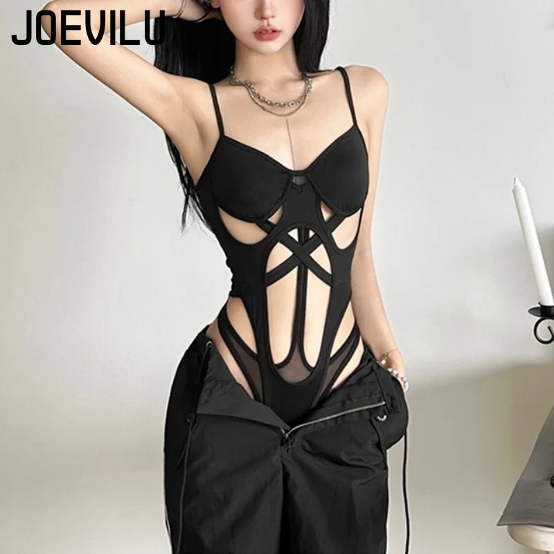 Y2K Black Bodysuit Women Hollo - Summer Clothing Aesthetic avis et prix