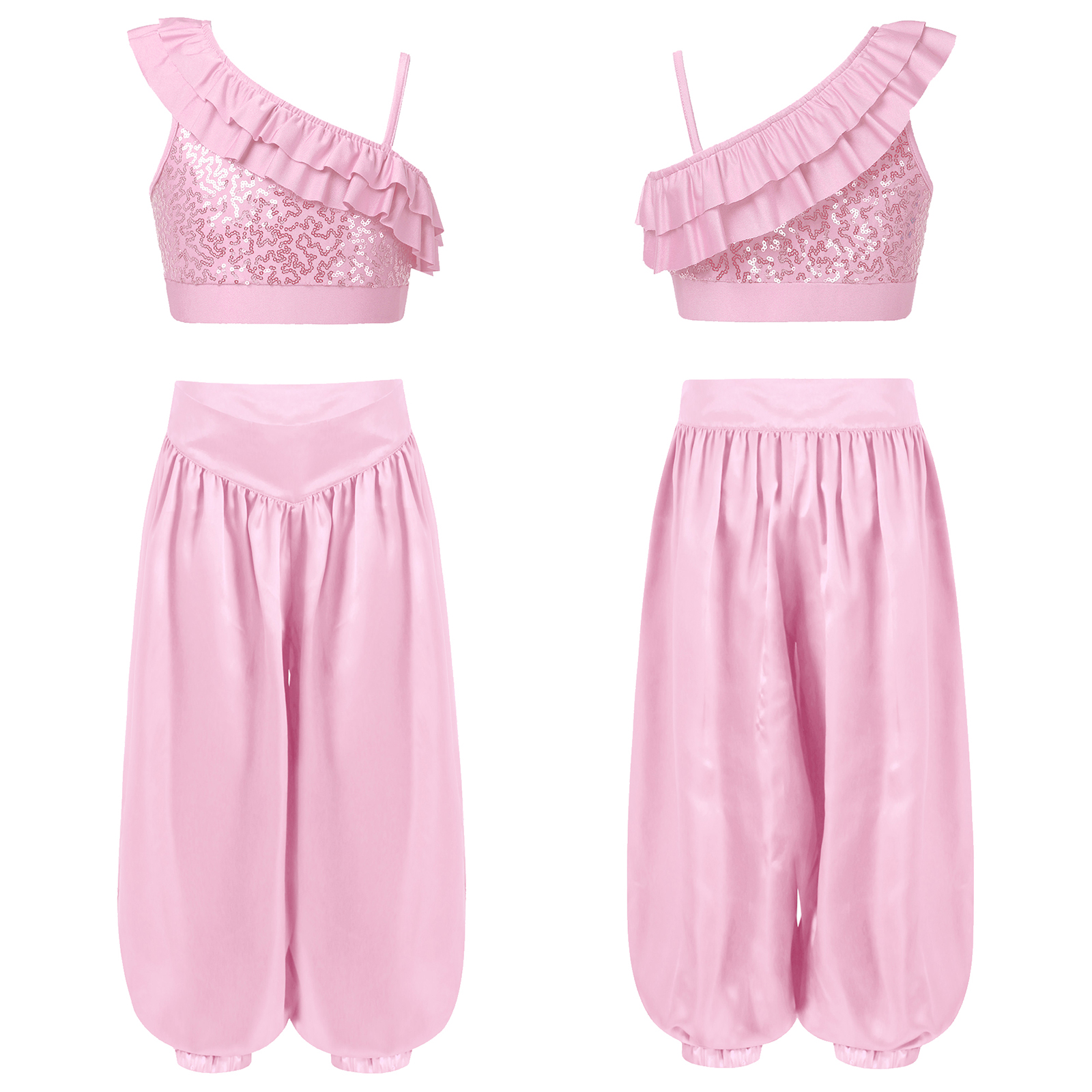 Children Shiny Sequins Dance C - Summer Clothing Set For Girls avis et prix