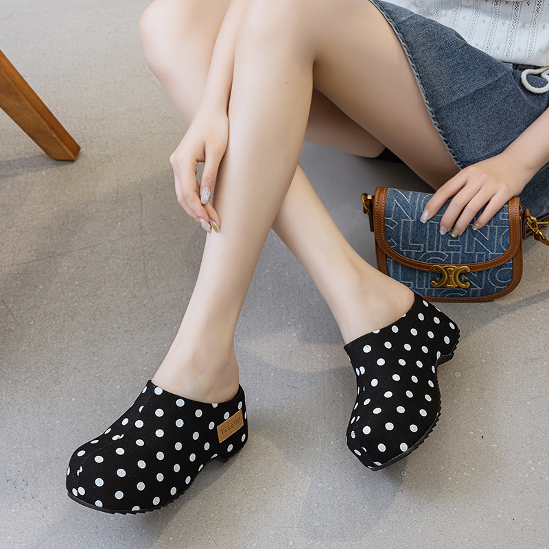 7cm Summer Black and White Pol - Summer Clothing Korea avis et prix