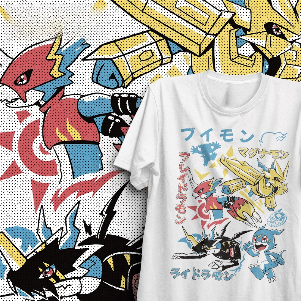 2026 summer Digimon V-mon Flam - Summer Clothing Aesthetic avis et prix