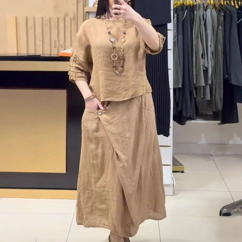 Casual O Neck Top Pullover & A - Summer Clothing Linen avis et prix