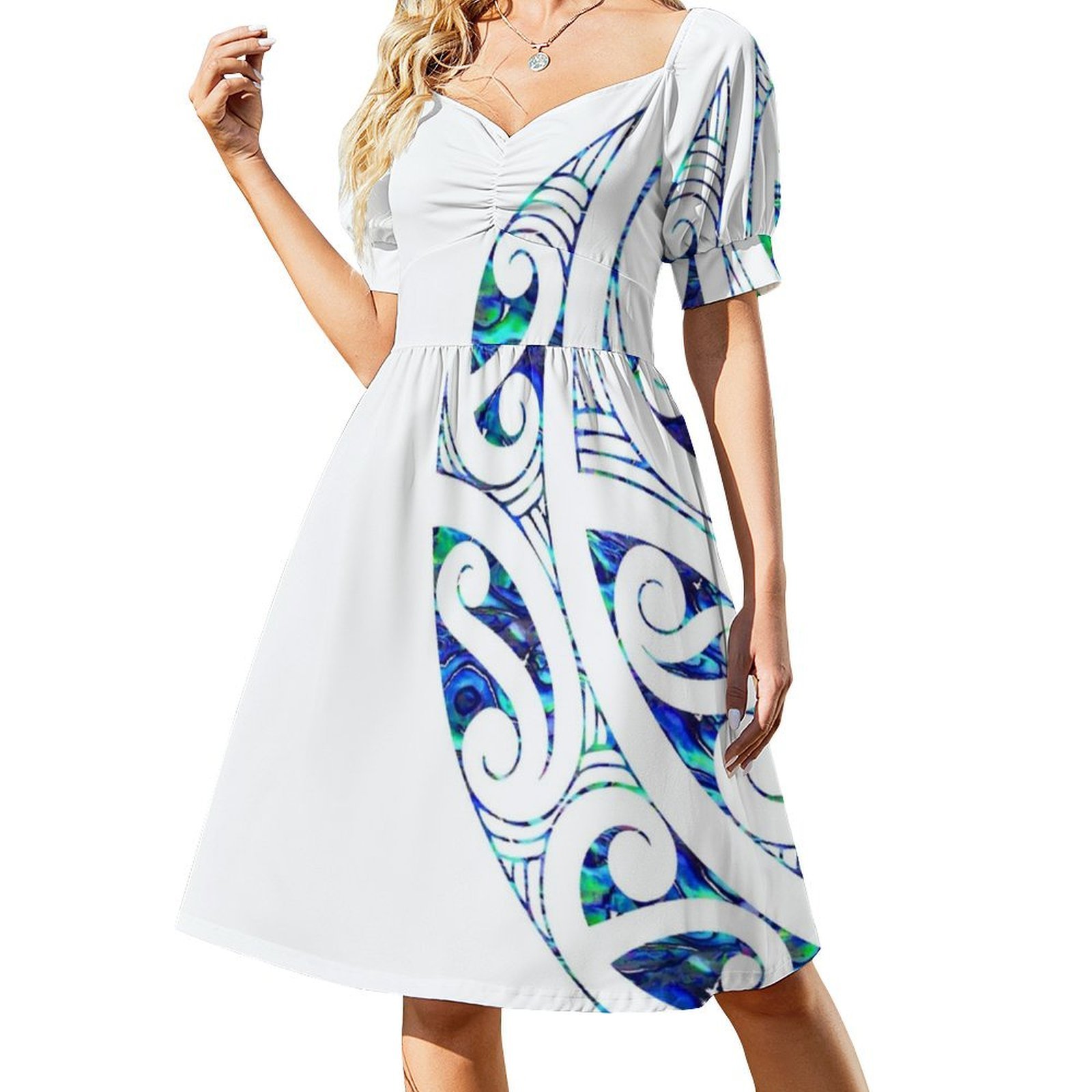 New Zealand Māori Paua Koru Tr - Summer Clothing Nz avis et prix