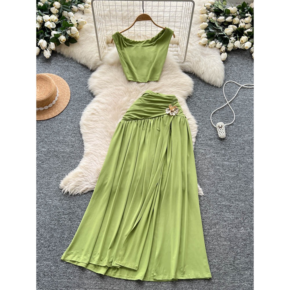 Chic vintage sleeveless split  - Summer Clothing Vintage avis et prix