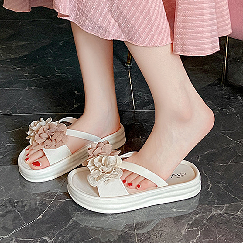 Two-Tone Floral Platform Sanda - Summer Clothing Korea avis et prix