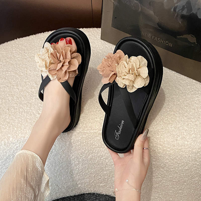 Two-Tone Floral Platform Sanda - Summer Clothing Korea avis et prix