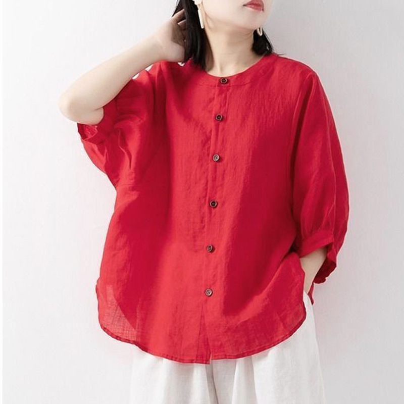 Cotton and linen shirt women's - Summer Clothing Linen avis et prix
