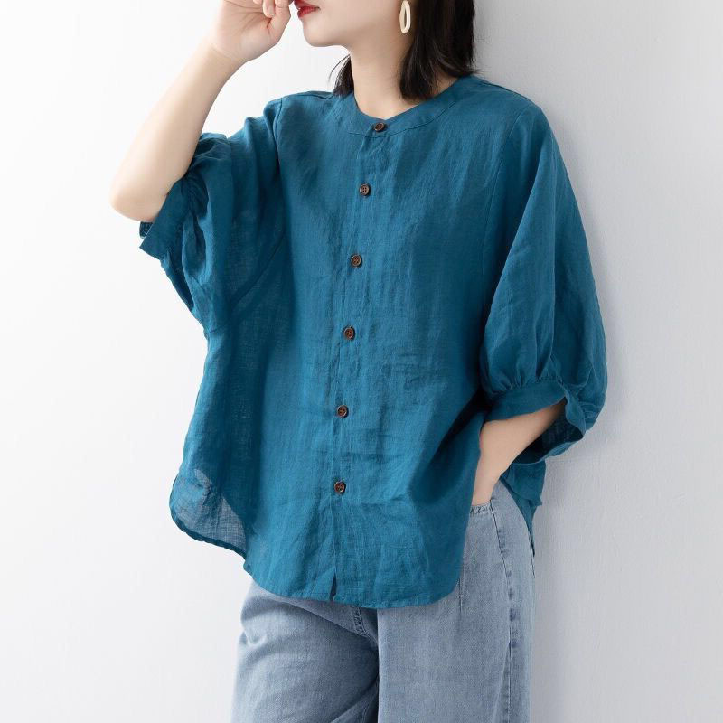 Cotton and linen shirt women's - Summer Clothing Linen avis et prix
