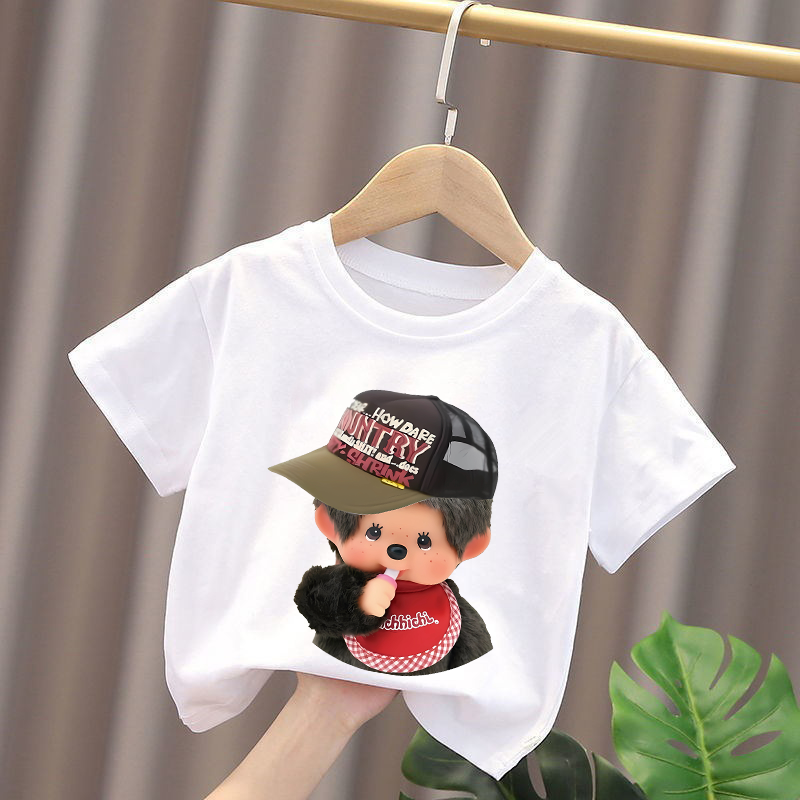 Monchhichi Kids T-shirts Anime - Summer Clothing For Baby Boy avis et prix