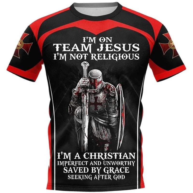 3D Cool Knights Templar Printe - Summer Knights Clothing avis et prix