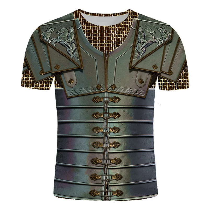 Retro 3D Print Medieval Knight - Summer Knights Clothing avis et prix