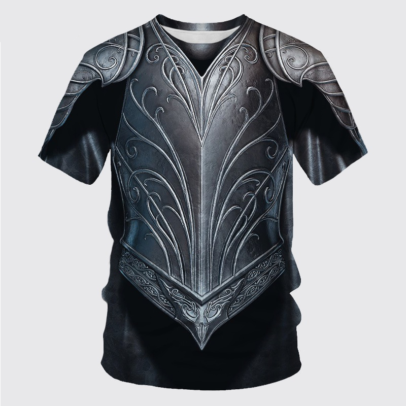 Retro 3D Print Medieval Knight - Summer Knights Clothing avis et prix