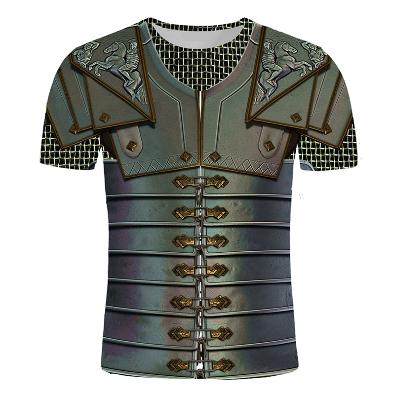 Retro 3D Print Medieval Knight - Summer Knights Clothing avis et prix