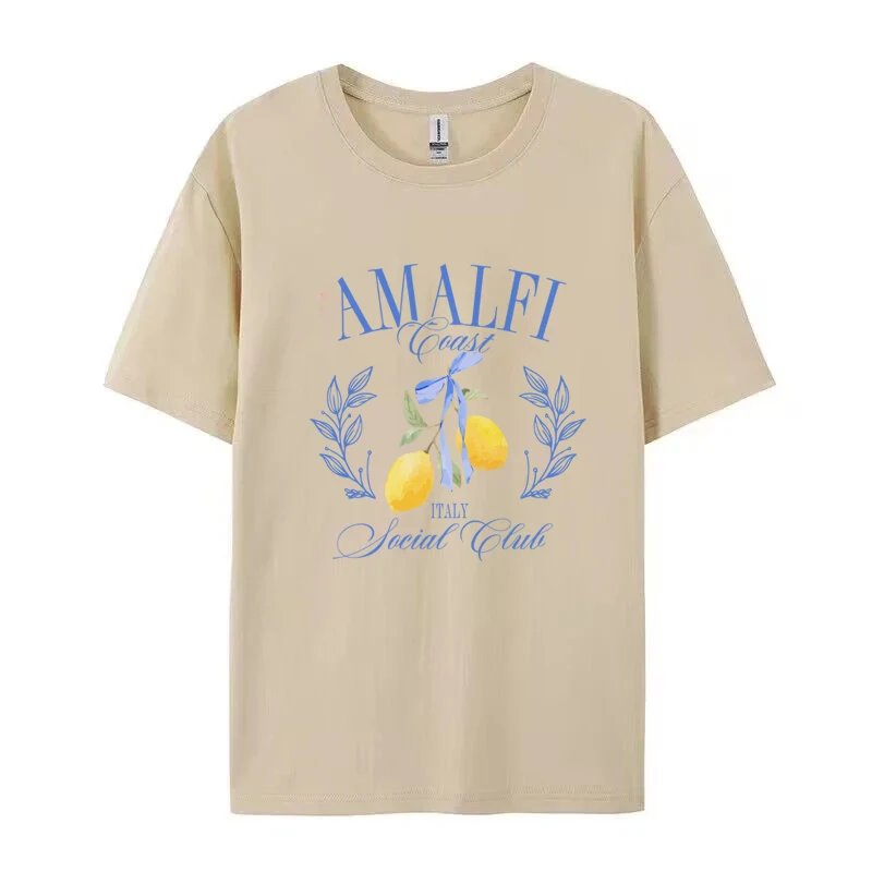 Lemon Print T-shirt Short Slee - Summer Clothing Aesthetic avis et prix