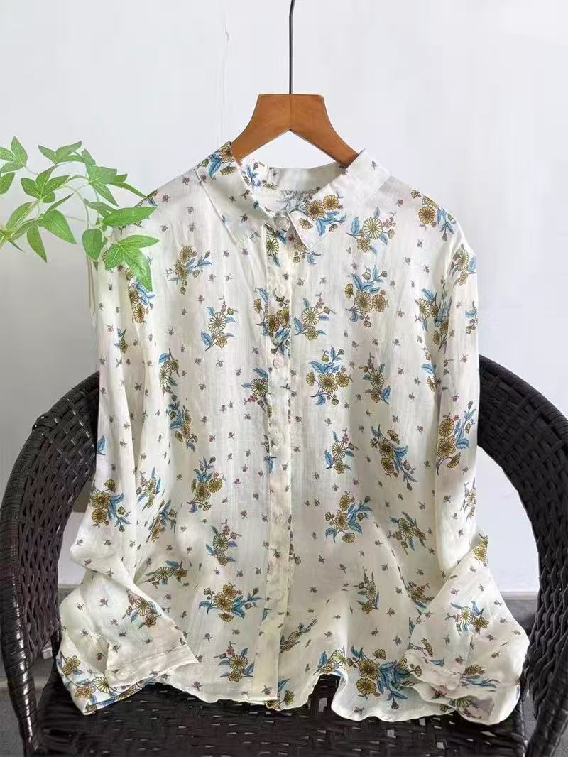 100% Ramie linen shirts and bl - Summer Clothing Japan avis et prix