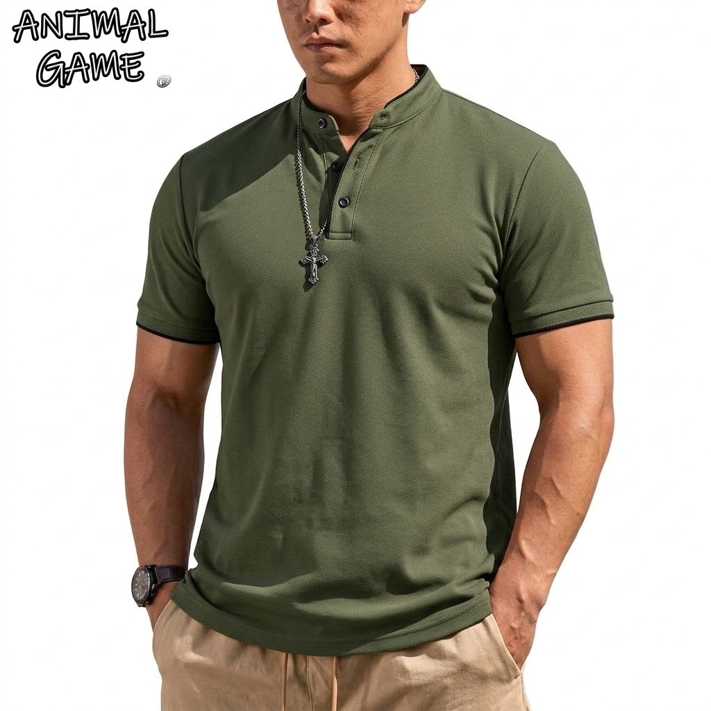 Summer Short Sleeve Henley Shi - Summer Clothing For Young Men avis et prix