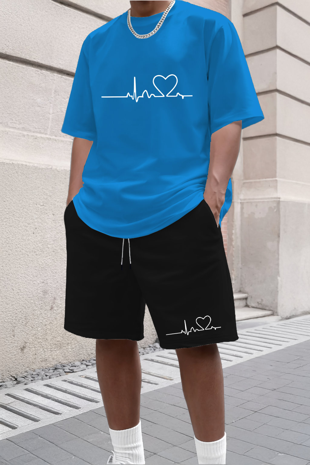 Heart Printed Short Sleeved Sh - Summer Clothing Aesthetic avis et prix