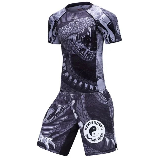 Snake Men MMA Rashguard Jiu Ji - Summer Clothing For Young Men avis et prix