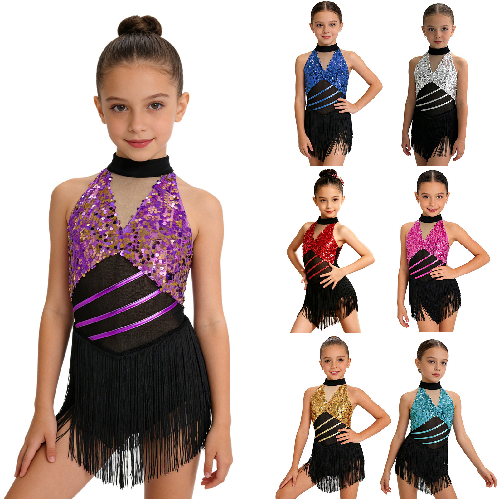 Kids Girls Cha-cha Salsa Latin - Summer Clothing Set For Girls avis et prix