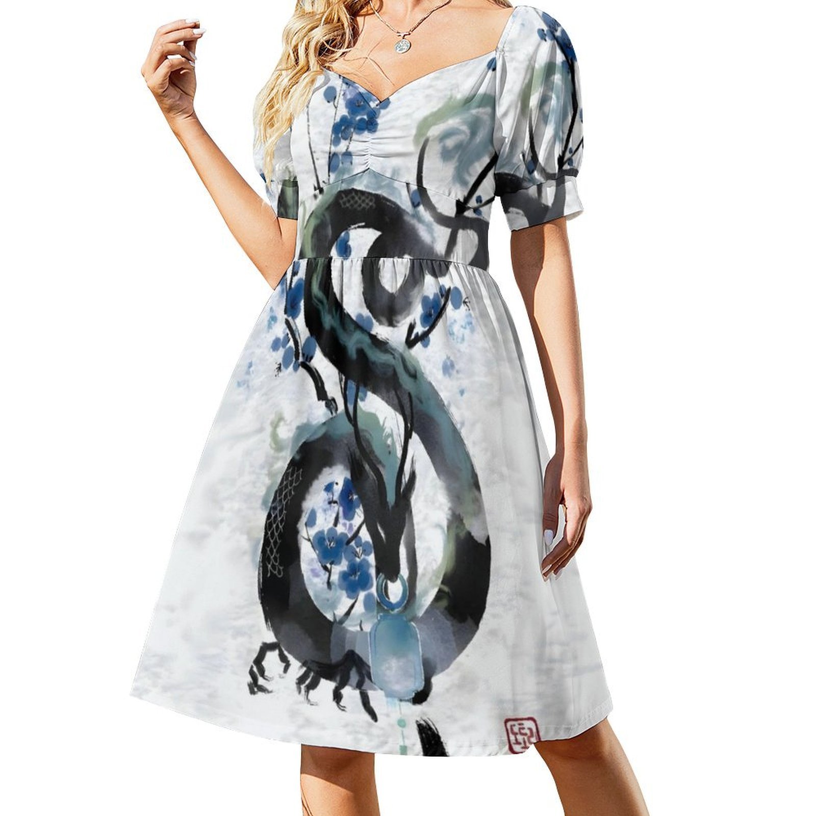 Japanese Blue Night Dragon Ink - Summer Clothing Japan avis et prix