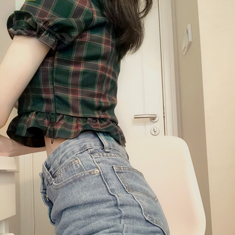 Shirts Women Plaid Retro Edibl - Summer Clothing Aesthetic avis et prix